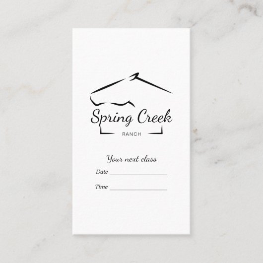 paardenranch | BOERDERIJ Afsprakenkaartje (Voorkant)