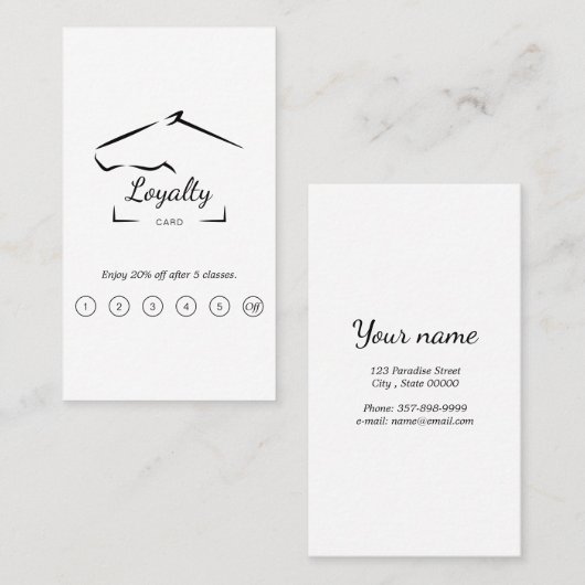 paardenranch | BOERDERIJ Klantenkaartje (Voorkant / Achterkant)