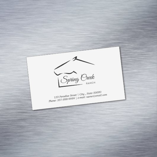 paardenranch | BOERDERIJ Magnetisch Visitekaartje (Voorbeeld)