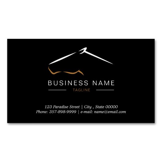 paardenranch | BOERDERIJ Magnetisch Visitekaartje (Voorkant)