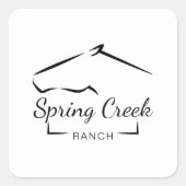 paardenranch | BOERDERIJ Vierkante Sticker (Voorkant)