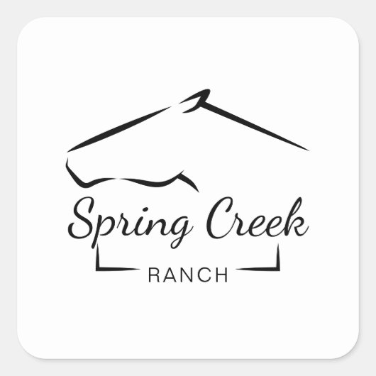 paardenranch | BOERDERIJ Vierkante Sticker (Voorkant)