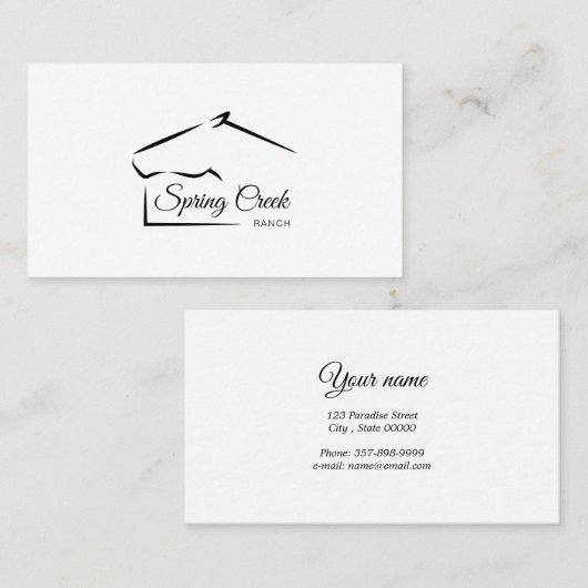 paardenranch | BOERDERIJ Visitekaartje (Voorkant / Achterkant)