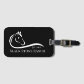 Paardenranch logo equestrian brandingadres bagagelabel (Voorkant (horizontaal))