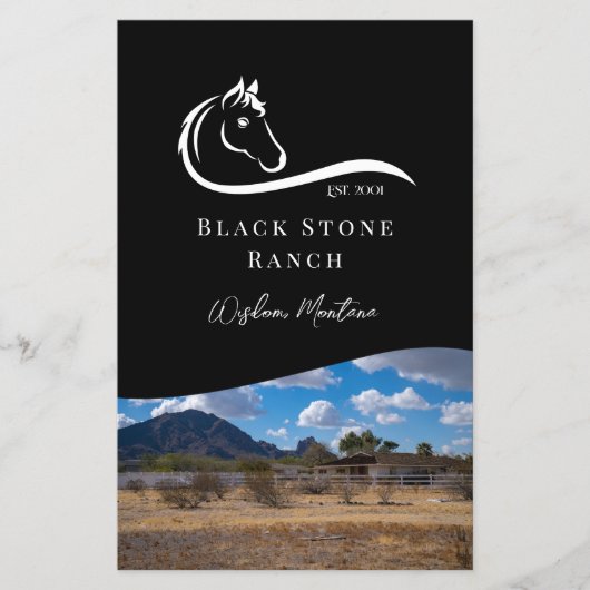 Paardenranch logo equestrian brandingadres flyer (Voorkant)