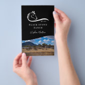 Paardenranch logo equestrian brandingadres flyer (Hand)