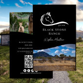 Paardenranch logo equestrian brandingadres flyer