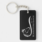 Paardenranch logo equestrian brandingadres sleutelhanger (Voorkant)