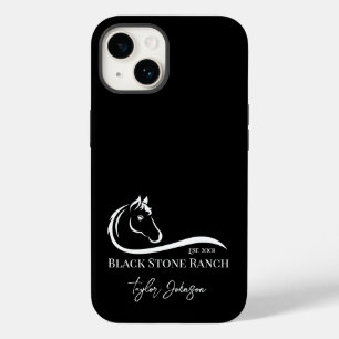 Paardenranch logo equestrian stable branding Case-Mate iPhone 14 hoesje