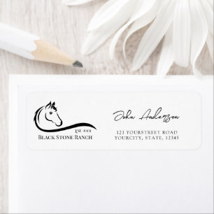 Paardenranch logo equestrian stable branding etiket