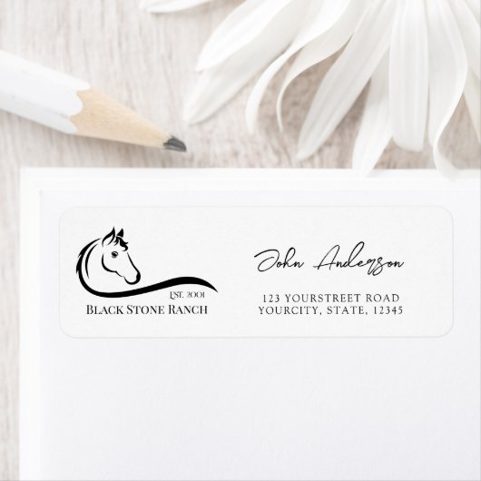Paardenranch logo equestrian stable branding etiket (Insitu)