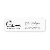 Paardenranch logo equestrian stable branding etiket (Voorkant)
