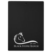 Paardenranch logo equestrian stable branding klembord (Achterkant)