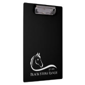 Paardenranch logo equestrian stable branding klembord (Rechts)