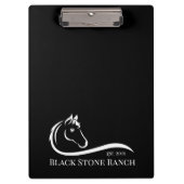 Paardenranch logo equestrian stable branding klembord (Voorkant)