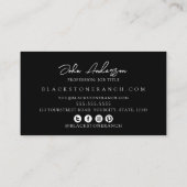Paardenranch logo equestrian stable branding visitekaartje (Achterkant)