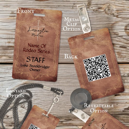 Paardenranch QR-code met logo evenement Badge