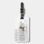 Paardenras Startpoort Bagagelabel (Voorkant verticaal)