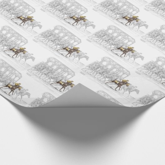 Paardenras Startpoort Cadeaupapier (Hoek)