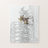 Paardenras Startpoort Legpuzzel (Verticaal)