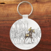 Paardenras Startpoort Sleutelhanger (Voorkant)