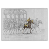 Paardenras Startpoort Snijplank (Voorkant)