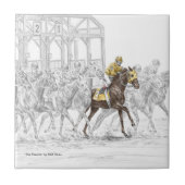 Paardenras Startpoort Tegeltje (Voorkant)