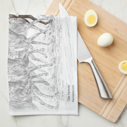 Paardenras Startpoort Theedoek (Quarter Fold)