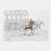 Paardenras Startpoort Theedoek (Horizontaal)