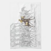 Paardenras Startpoort Theedoek (Verticaal)