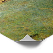 Paardenras voor aanvang door Edgar Degas Poster (Hoek)