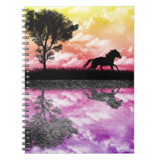 Paardenreflectie voor notebook notitieboek