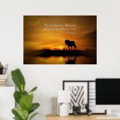 Paardenreis Inspirerend Lao Tzu 1000 km Poster (Thuiskantoor)