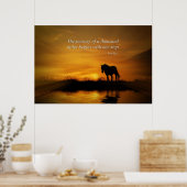 Paardenreis Inspirerend Lao Tzu 1000 km Poster (Keuken)