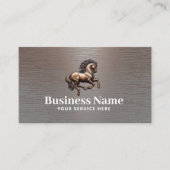 Paardenreliëf Paardrijden Ruiterij Koper Visitekaartje (Voorkant)