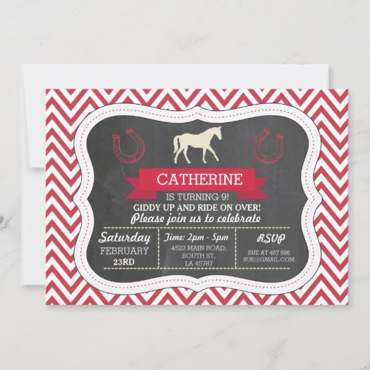 Paardenrendepartij nodigt de Rode Uitnodiging uit  (Voorkant)
