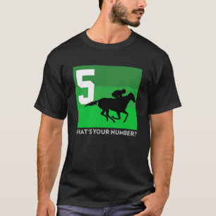 Paardenrennen 5 zadeldoek nummer vijf groen droevi t-shirt