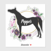 Paardenrennen Aangepaste naam Floral Sticker (Vel)