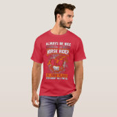 Paardenrennen altijd Niceo Equines Paardenrenner v T-shirt (Voorkant volledig)