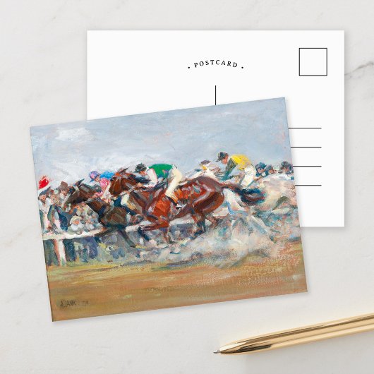 paardenrennen | Angelo Jank Briefkaart