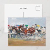 paardenrennen | Angelo Jank Briefkaart (Voorkant / Achterkant)