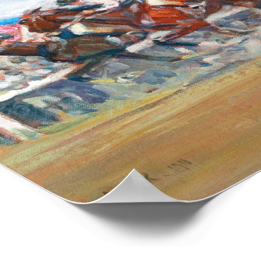 paardenrennen | Angelo Jank Poster (Hoek)