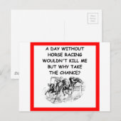 paardenrennen briefkaart (Voorkant / Achterkant)