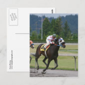 Paardenrennen Briefkaart (Voorkant / Achterkant)