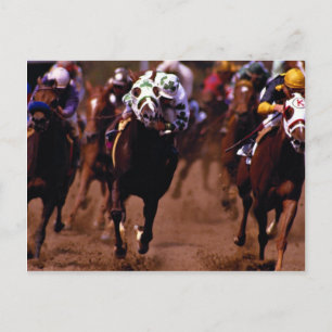 Paardenrennen Briefkaart