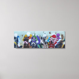 Paardenrennen Canvas Afdruk