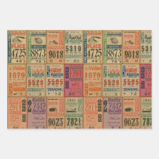 Paardenrennen Decoupage of collage Wrapping papier Inpakpapier Vel (Voorkant 2)