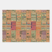 Paardenrennen Decoupage of collage Wrapping papier Inpakpapier Vel (Voorkant)