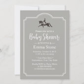 Paardenrennen Elegant Equine Baby shower Kaart (Voorkant)