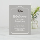 Paardenrennen Elegant Equine Baby shower Kaart (Staand voorkant)